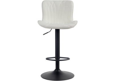 Tabouret de bar Linus, tissu crème