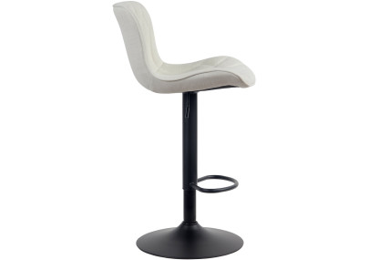 Tabouret de bar Linus, tissu crème