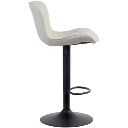 Tabouret de bar en tissu Linus crème