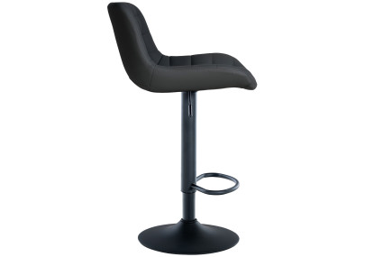 Tabouret de bar Tover, similicuir, noir