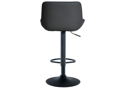 Tabouret de bar Tover, similicuir, noir