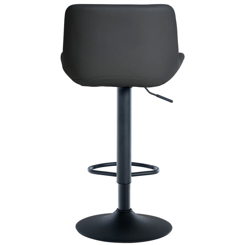 Tabouret de bar Tover en similicuir noir