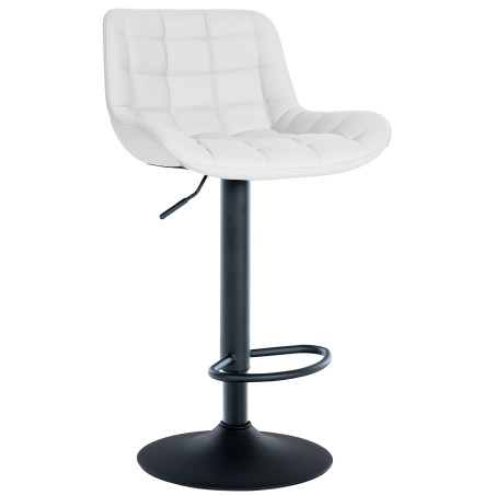 Tabouret de bar Tover, similicuir, blanc