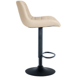 Banqueta de bar Tover, couro sintético, creme