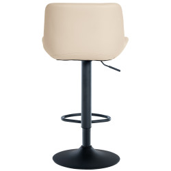 Tabouret de bar Tover, similicuir, crème