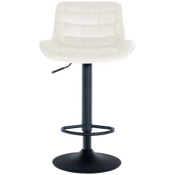 Tabouret de bar Tover en velours, crème