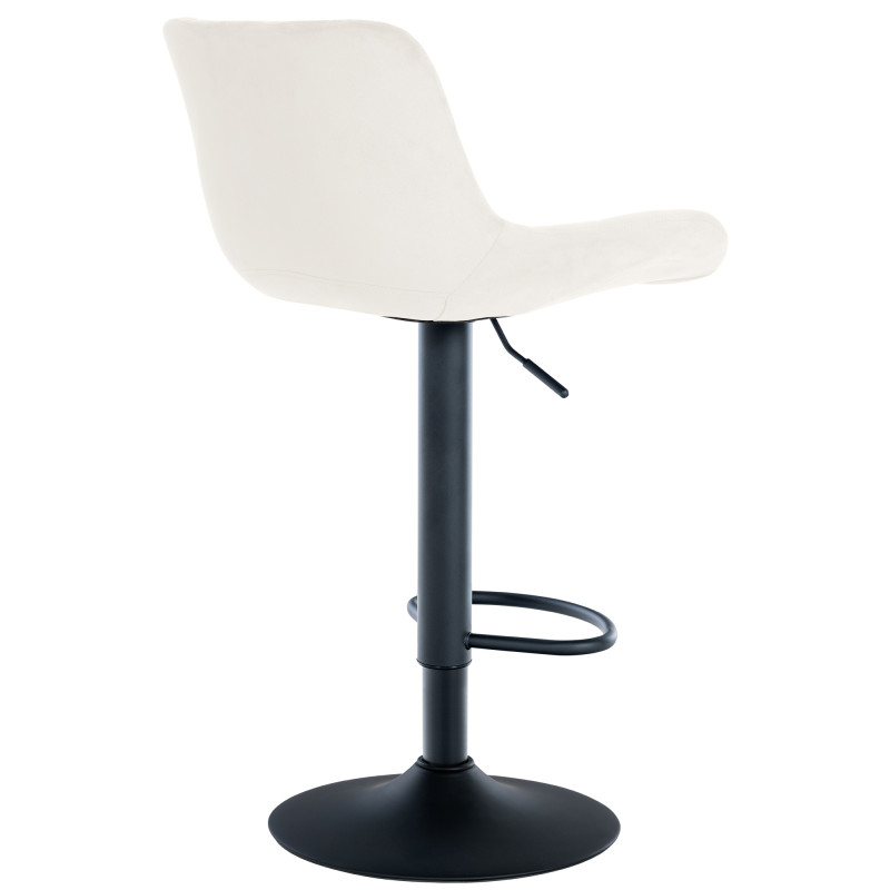 Tabouret de bar Tover en velours, crème