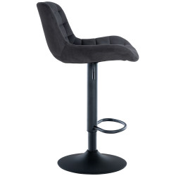 Tabouret de bar en velours Tover noir