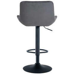 Tabouret de bar Tover en velours gris foncé