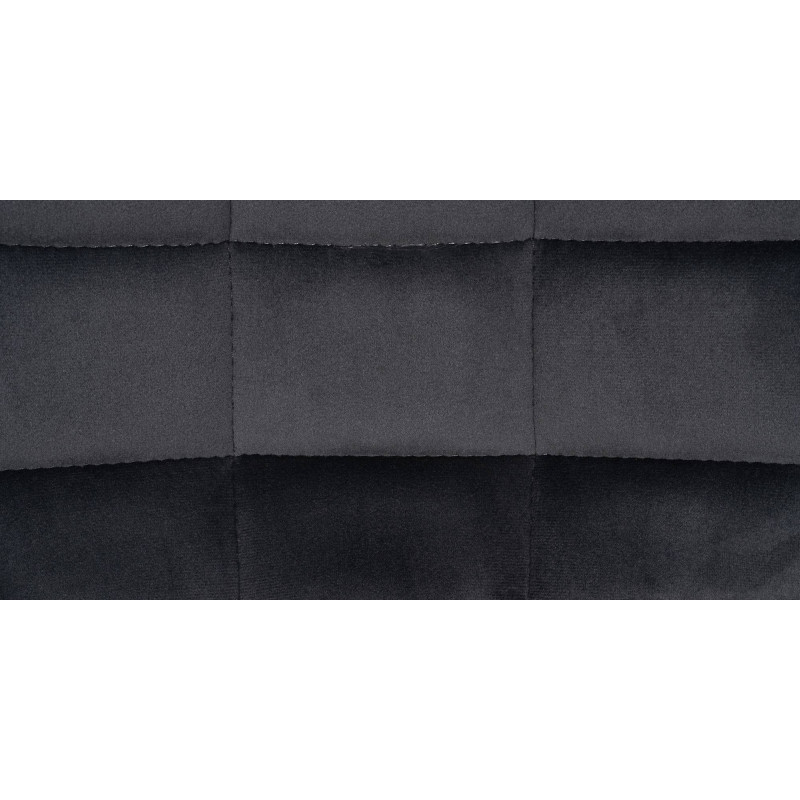 Banqueta de bar Tover em veludo cinza escuro