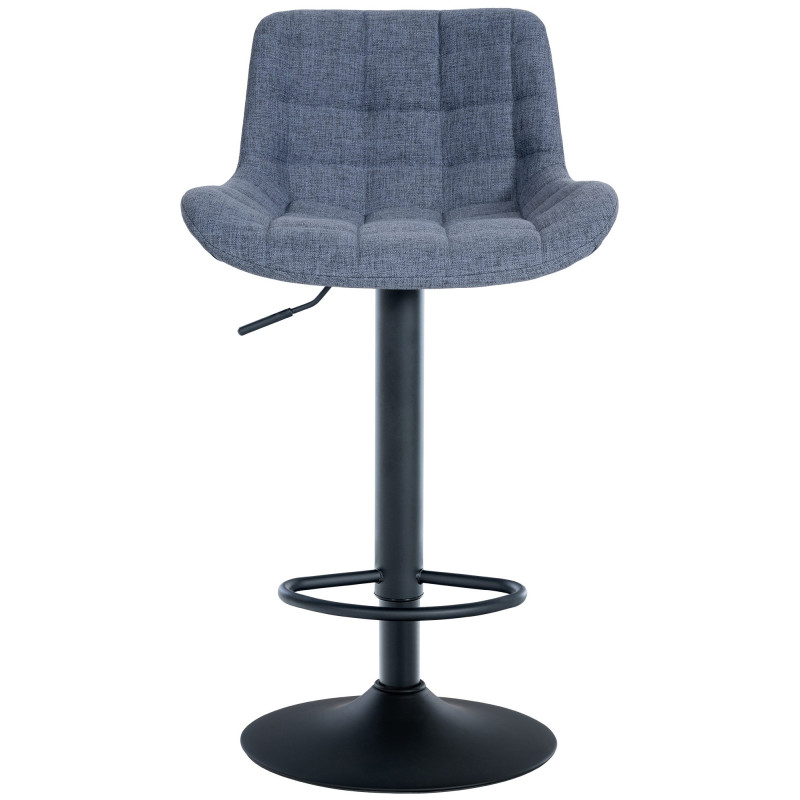 Tabouret de bar Tover, tissu bleu