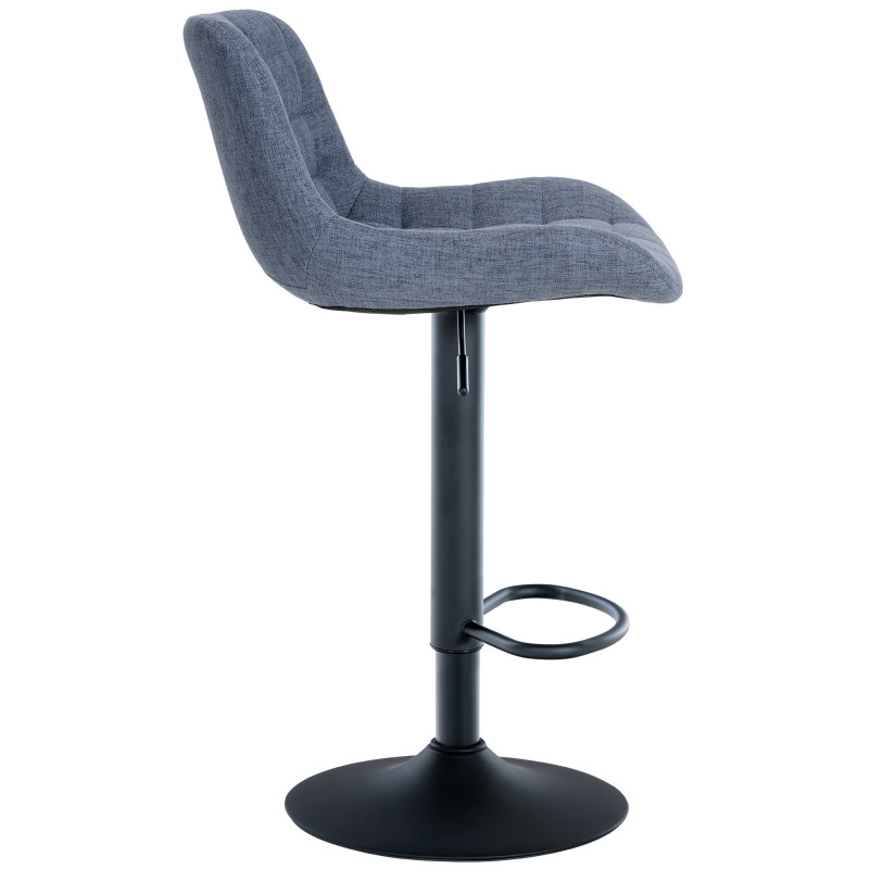 Tabouret de bar Tover, tissu bleu