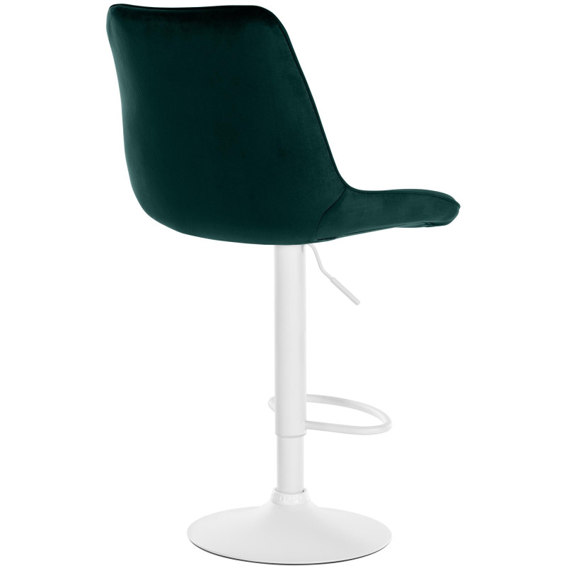 Sgabello Toni Velvet verde,bianco
