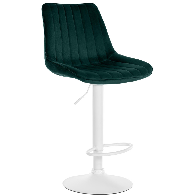 Sgabello Toni Velvet verde,bianco
