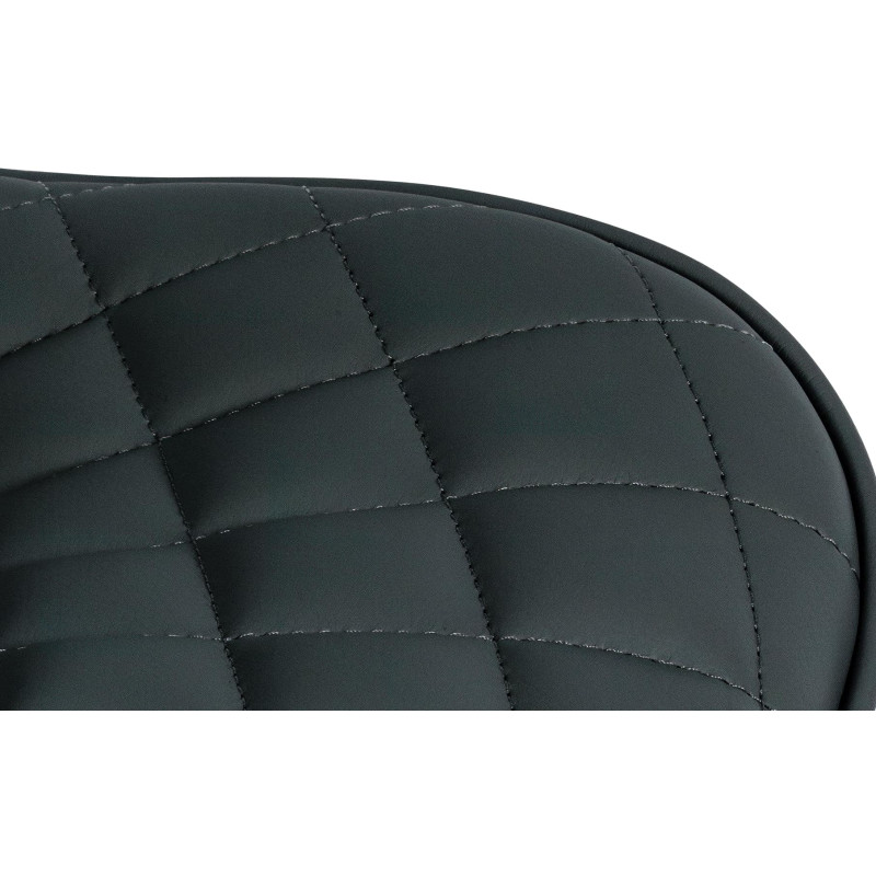 Banqueta de bar Minosa, couro sintético, preta