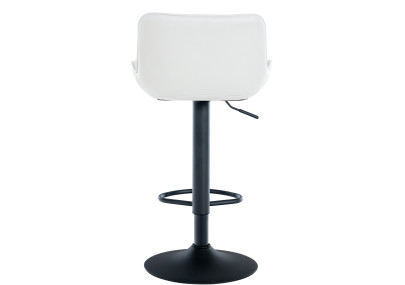 Tabouret de bar Minosa, similicuir, blanc