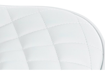 Tabouret de bar Minosa, similicuir, blanc