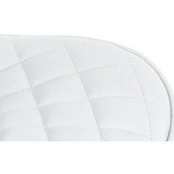 Tabouret de bar Minosa en similicuir blanc