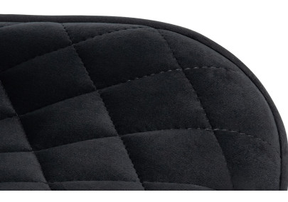 Taburete de bar Minosa de terciopelo, negro