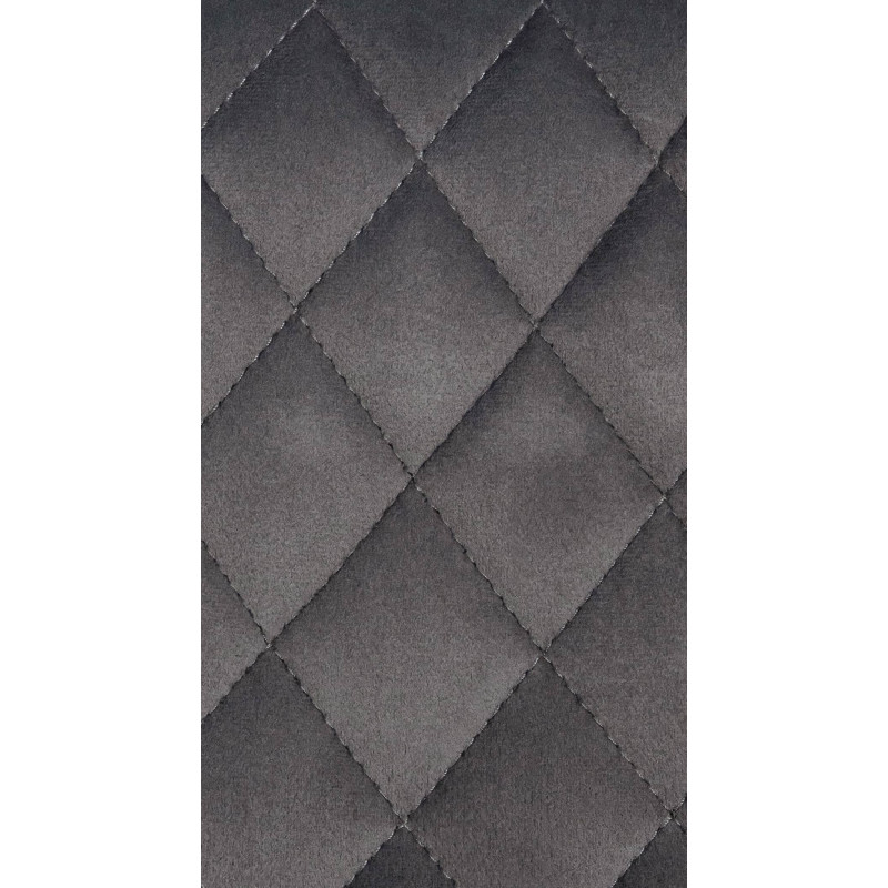 Taburete de bar Minosa en terciopelo gris oscuro