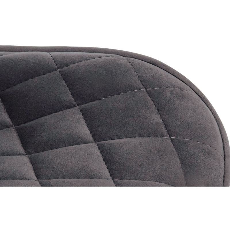 Taburete de bar Minosa en terciopelo gris oscuro