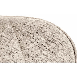 Sgabello da bar Minosa, tessuto tortora