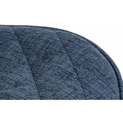 Tabouret de bar en tissu Minosa bleu
