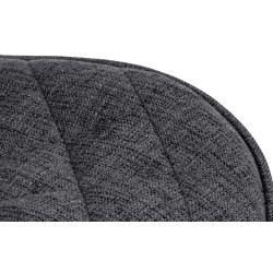 Tabouret de bar Minosa, tissu noir