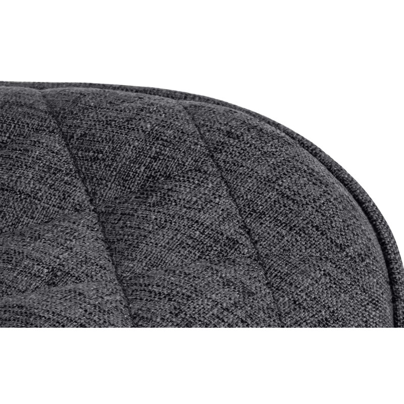 Tabouret de bar en tissu Minosa noir