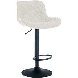 Tabouret de bar en tissu Minosa crème