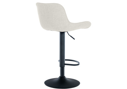 Tabouret de bar Minosa, tissu crème