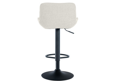 Tabouret de bar Minosa, tissu crème
