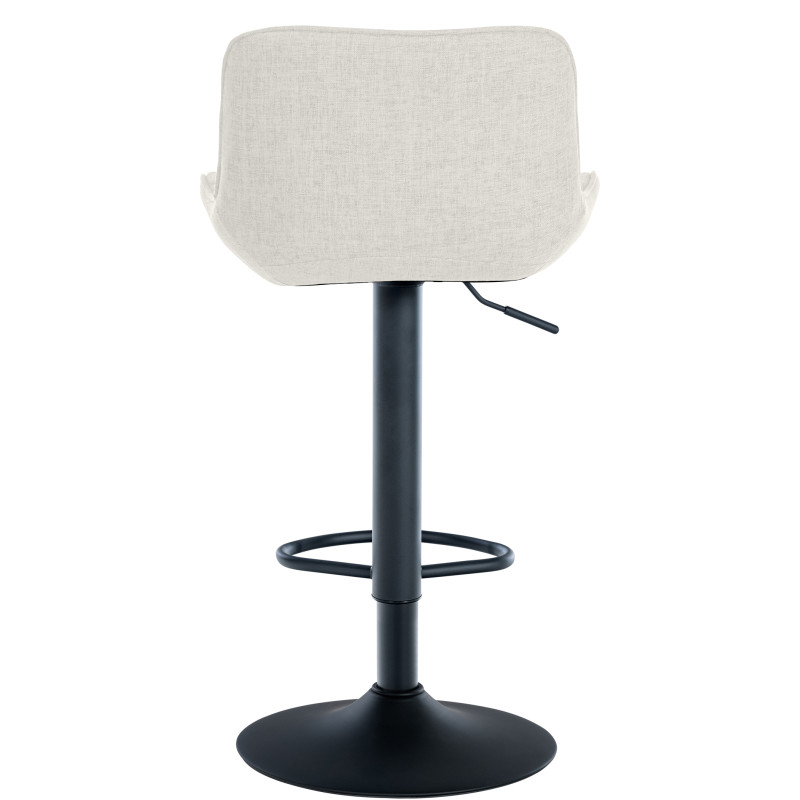 Tabouret de bar en tissu Minosa crème