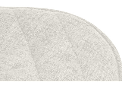 Tabouret de bar Minosa, tissu crème