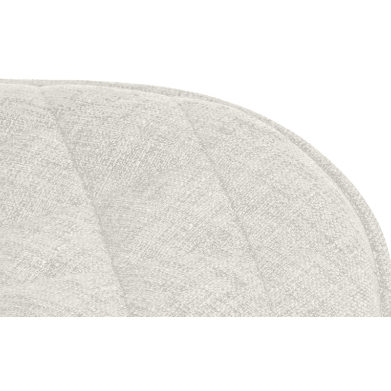 Taburete de bar Minosa, tapizado en tela color crema