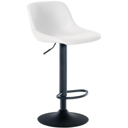 Tabouret de bar Loft en similicuir blanc