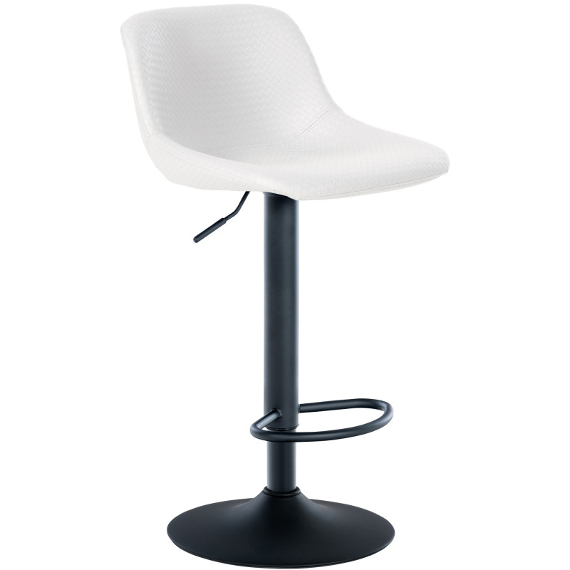 Tabouret de bar Loft, similicuir, blanc