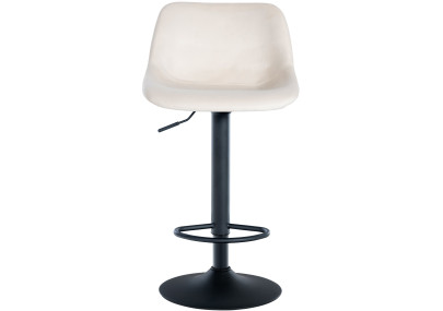 Tabouret de bar Loft en velours crème
