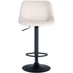 Tabouret de bar Loft en velours crème