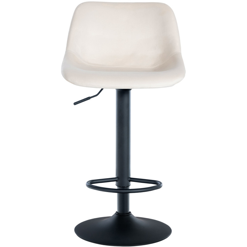 Tabouret de bar en velours Loft crème