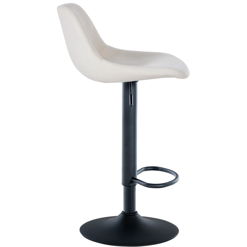 Tabouret de bar en velours Loft crème