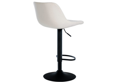 Tabouret de bar Loft en velours crème