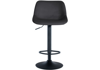 Tabouret de bar Loft, velours, noir