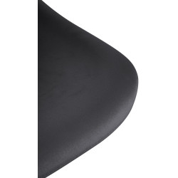 Tabouret de bar Loft, velours, noir