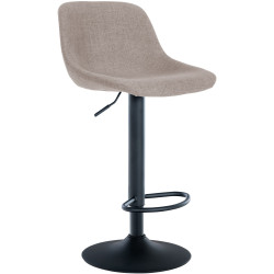 Tabouret de bar en tissu Loft taupe
