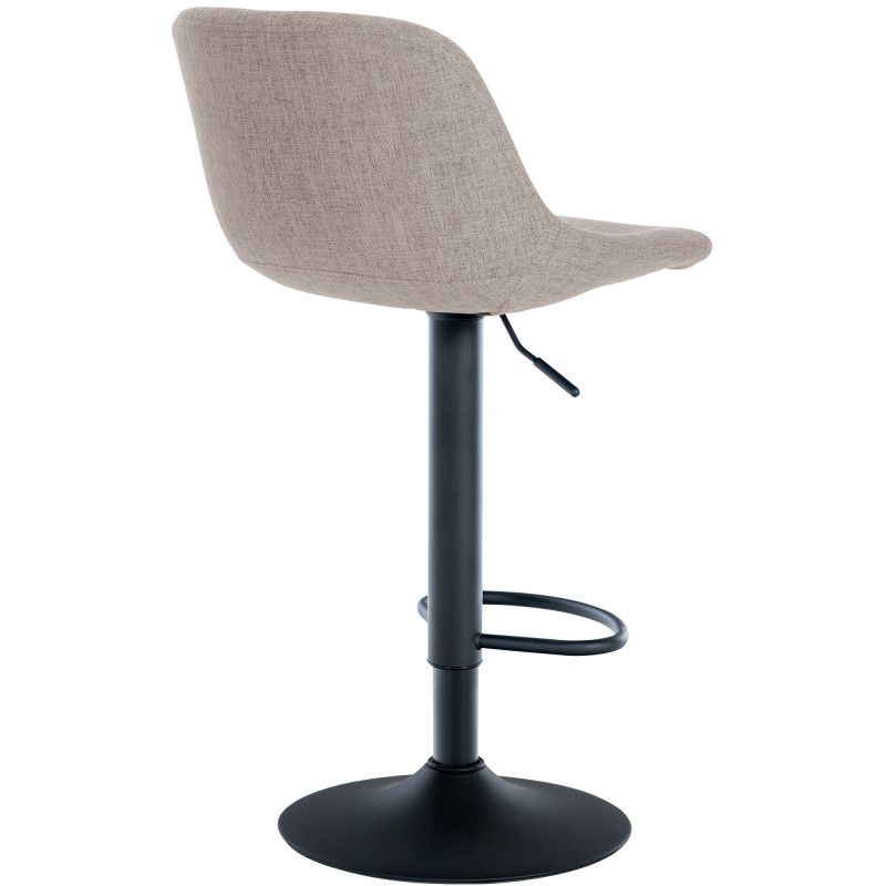 Tabouret de bar en tissu Loft taupe