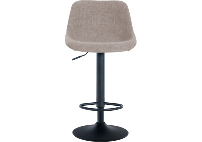 Banqueta alta estilo loft, tecido creme