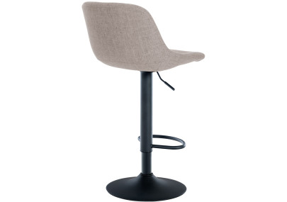 Banqueta alta estilo loft, tecido creme