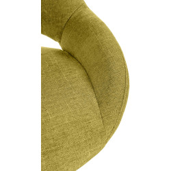 Sgabello da bar Milet, tessuto, nero/verde