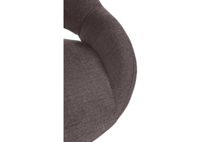 Taburete de bar Milet, tapizado: negro/gris oscuro